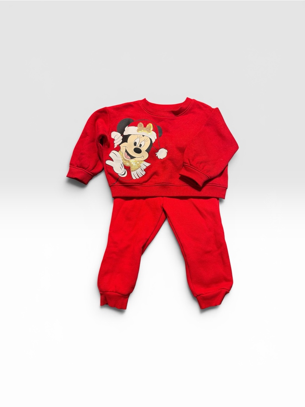 Red Minnie Mouse Holiday Kids Matching Set